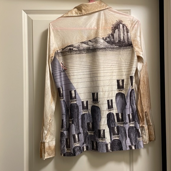 Vintage Lady Arrow button down blouse - Picture 2 of 3